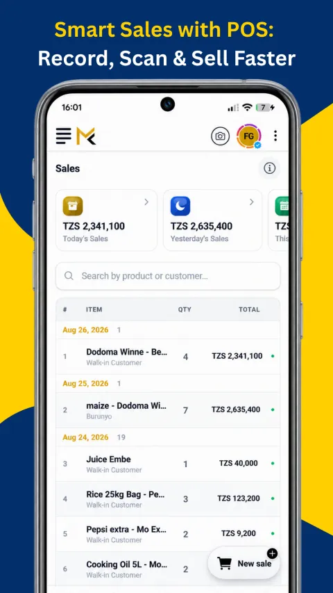 Smart sales with POS: record, scan and sell faster